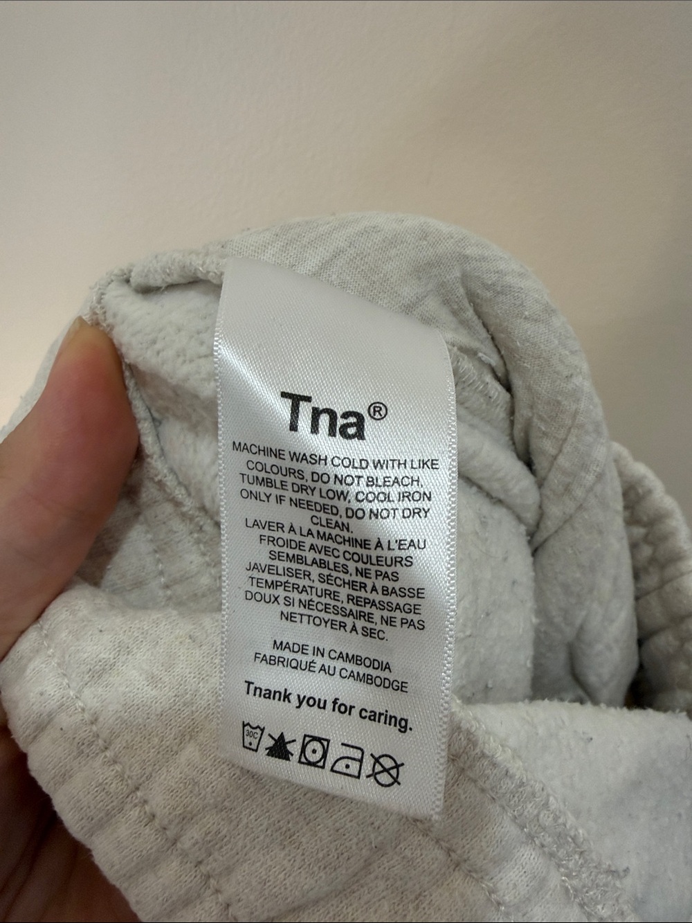 TNA Cozy Fleece Mega Cargo Pants in Heather Ecru - Picture 11 of 12